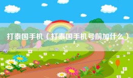 打泰国手机（打泰国手机号前加什么）