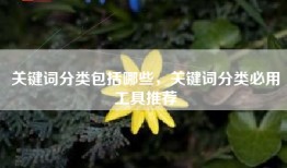 关键词分类包括哪些，关键词分类必用工具推荐