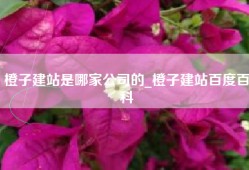 橙子建站是哪家公司的_橙子建站百度百科