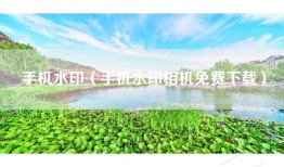 手机水印（手机水印相机免费下载）