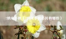 7纳米手机（7纳米手机芯片有哪些）