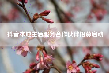 抖音本地生活服务合作伙伴招募启动